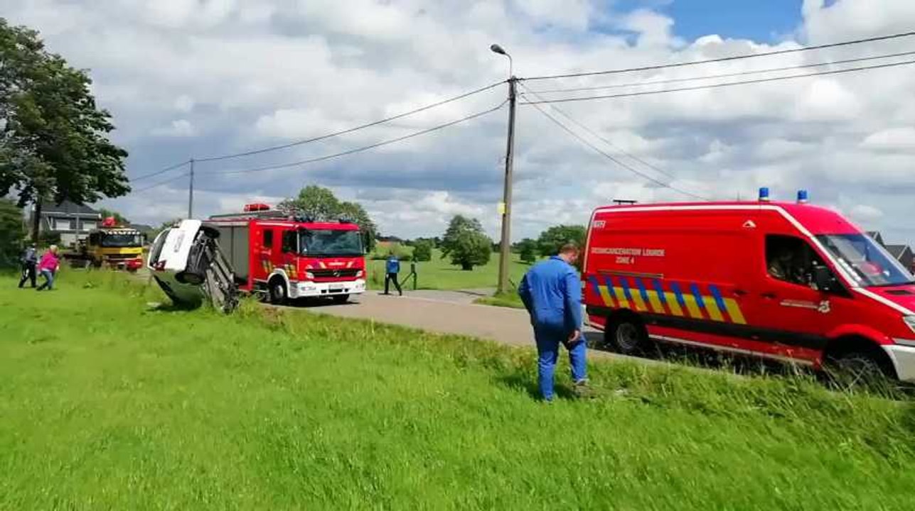 Accident spectaculaire à Henri-Chapelle