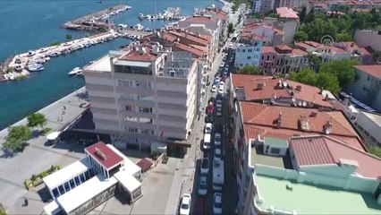 Tatilciler dönüş yolunda - Drone