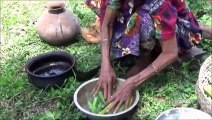 Village Aliments  Cuisson Dame Doigts dans mon Village par la grand-mère  Délicieuse Recette de Gombo