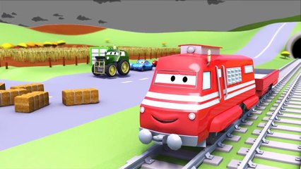 Troy le Train et le Tracteur à Car City | Dessin animés pour enfants