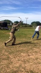 Fleeing Friend Gets Tripped Up