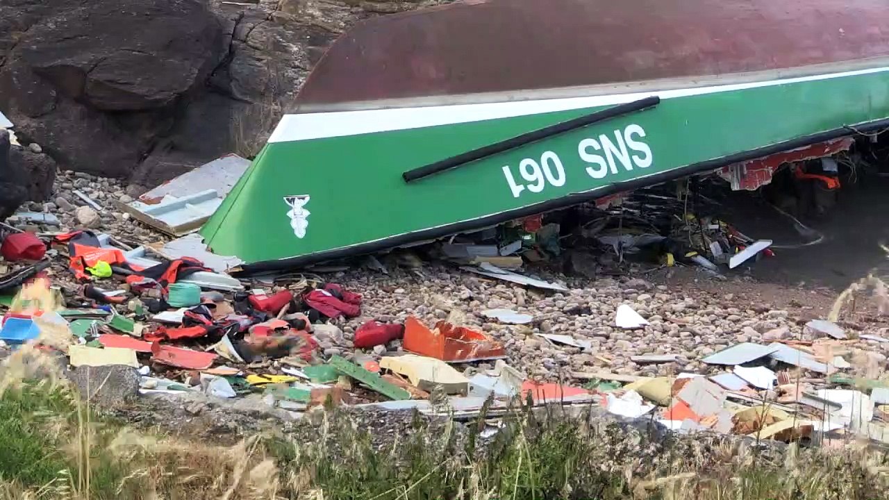 Chavirage d'un bateau de sauveteurs: émotion près le l'épave