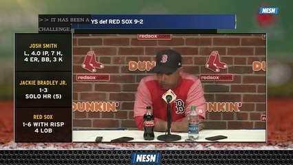 Alex Cora Discusses 9-2 Loss To Rays On Saturday