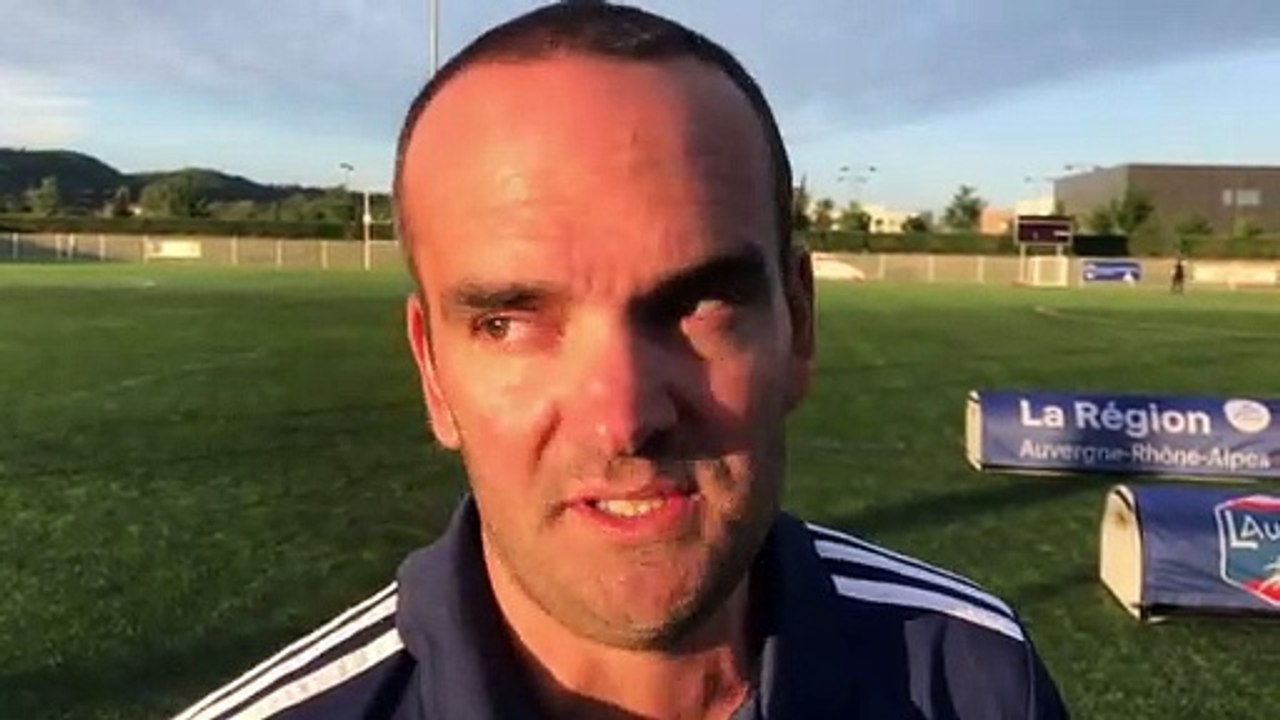 Finale Coupe LAuRA Foot – Nicolas PINARD réagit après la défaite du FC DOMTAC contre l’AS MISERIEUX-TREVOUX