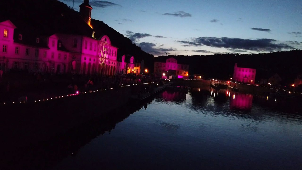 Hafenbeleuchtung in Bad Karlshafen am 8.6.19