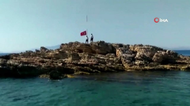 Düşen bayrak ihbarı Sahil Güvenlik ekiplerini seferber etti