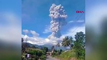 Sinabung yanardağı patladı, külleri 7 bin metreye kadar yükseldi