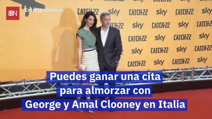Puedes ganar una cita para almorzar con George y Amal Clooney en Italia