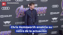 Chris Hemsworth anuncia su retiro de la actuación