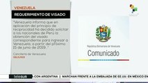 Venezuela pedirá visado a ciudadanos peruanos a partir del 15 de junio