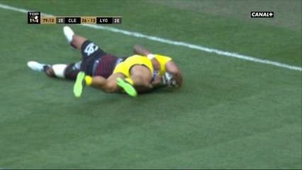 Top 14 - 1/2 finale - Clermont / Lyon : L'essai de Naqalevu face à Lyon
