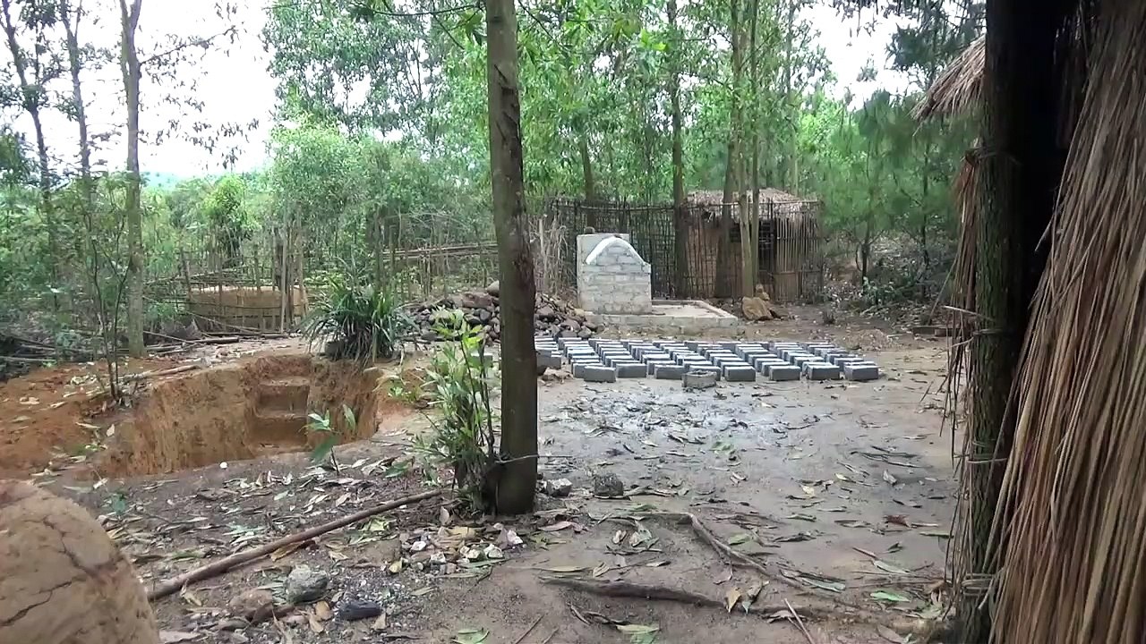 Primitive Life:Fish Pond-part2-Stone Embankment!