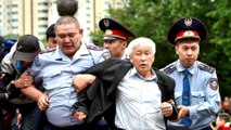 Kazakhstan police and protesters clash after election results