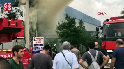 Gebze’de depo alev alev yandı