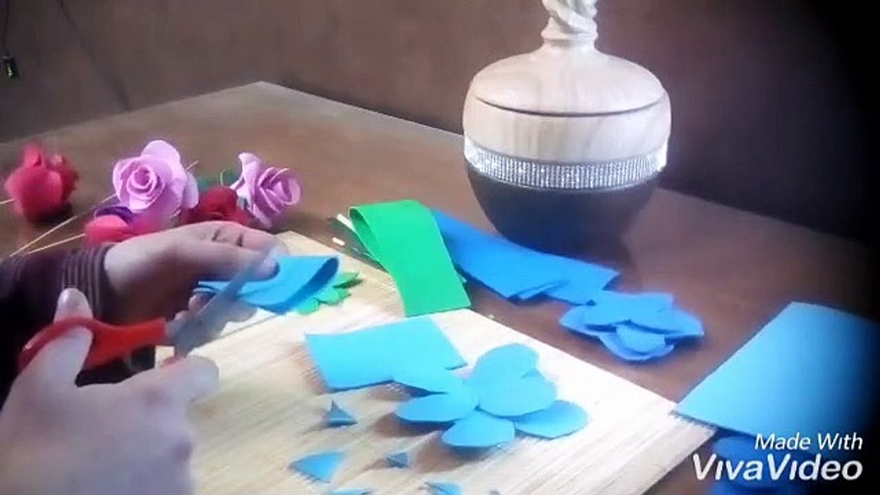 اجمل واسهل طريقه لعمل ورود لتزيين بيتك