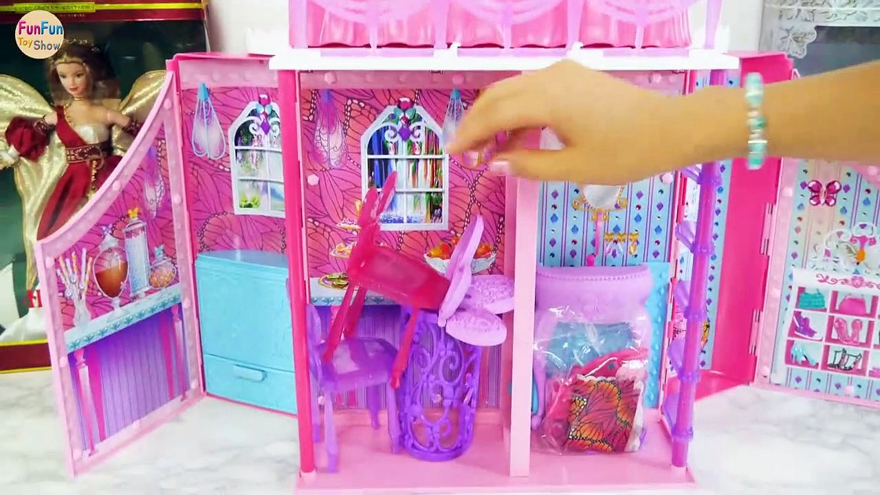 Princess Barbie Fairy Castle & Barbie Angel dolls Peri Putri Barbie kastil Bonecas de anjo | Karla D.