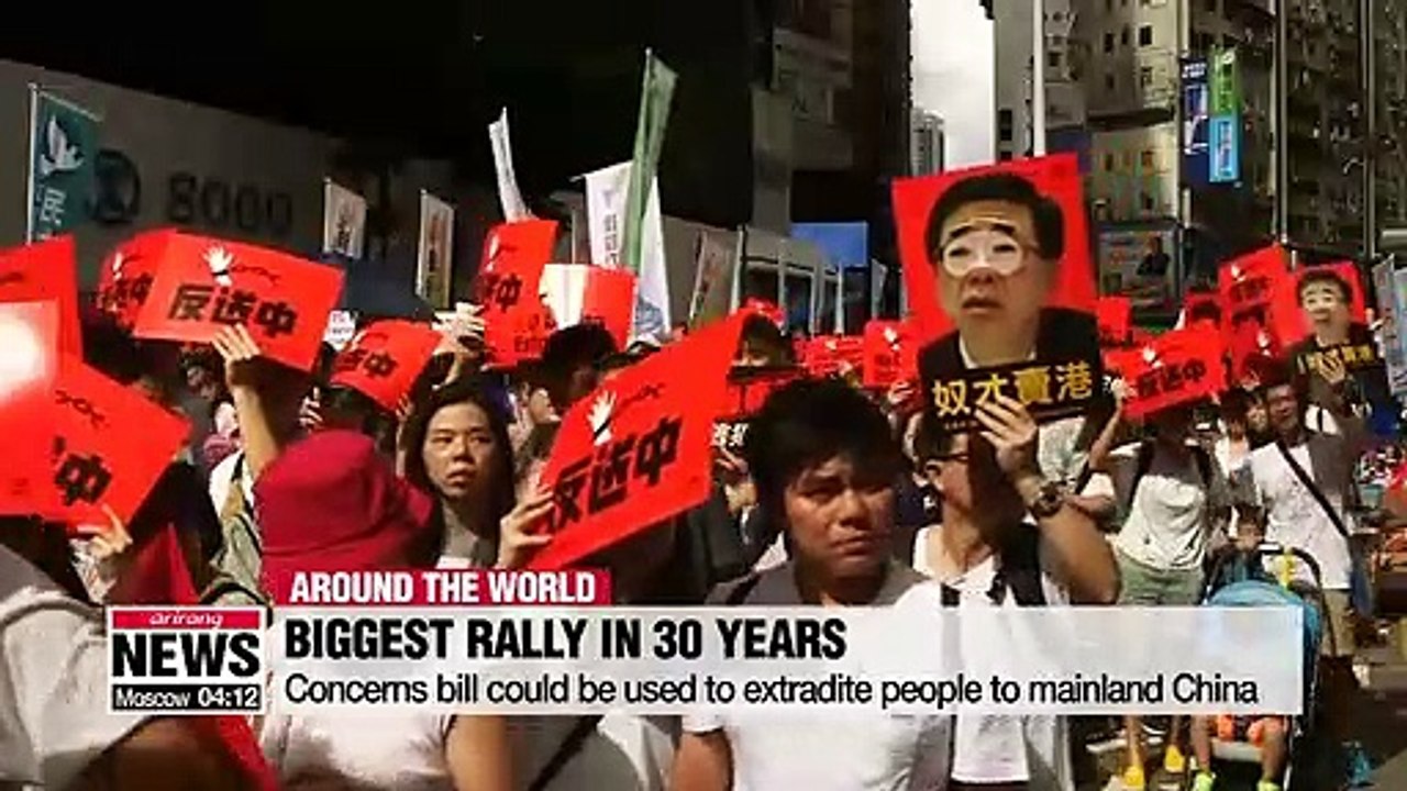 More than million people take to Hong Kong streets against controversial extradition bill