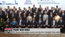 G20 finance chiefs express concern over risks from 'intensified' trade conflict