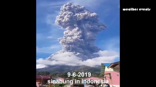 Powerful eruption at Sinabung volcano, ash to 16.7 km 55 000 feet, Indonesia