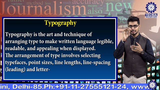 Mr. AJOY KUMAR BANARJEE || Typography || BAJMC || TIAS || TECNIA TV