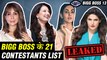 Bigg Boss 13 | 21 Contestants LIST LEAKED | Ankita Lokhande, Zareen Khan, Kim Sharma