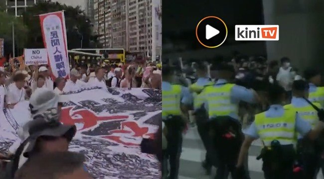 Protes undang-undang, beribu penduduk Hong Kong tunjuk perasaan