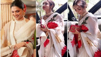 Malaika Arora looks beautiful in Saree copied from Deepika Padukone; Watch Video | Boldsky