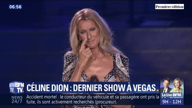 Céline Dion très émue lors de son dernier concert à Las Vegas