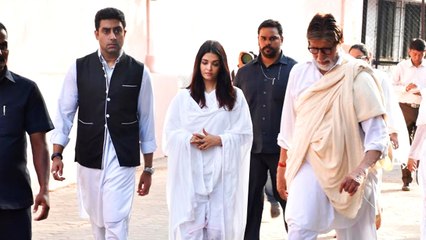 Aishwarya, Abhihaikh And AMitabh Bachchan Attend Sheetal Jain's Last Rites