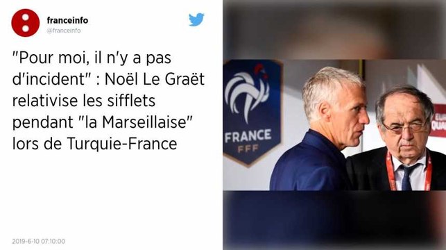 Marseillaise sifflée lors du match Turquie-France : « pas d’incident » pour Le Graët
