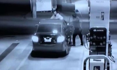 Hırsızı pompa ile kovaladı