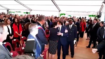 Emmanuel Macron à Ornans (25) pour le bicentenaire de la naissance de Gustave Courbet