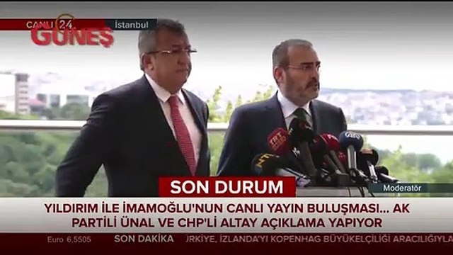 Yıldırım-İmamoğlu ortak yayın tarihi ve moderatör belli oldu