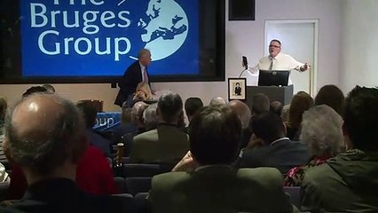 Esther McVey speech interrupted by man shouting ‘fake news’