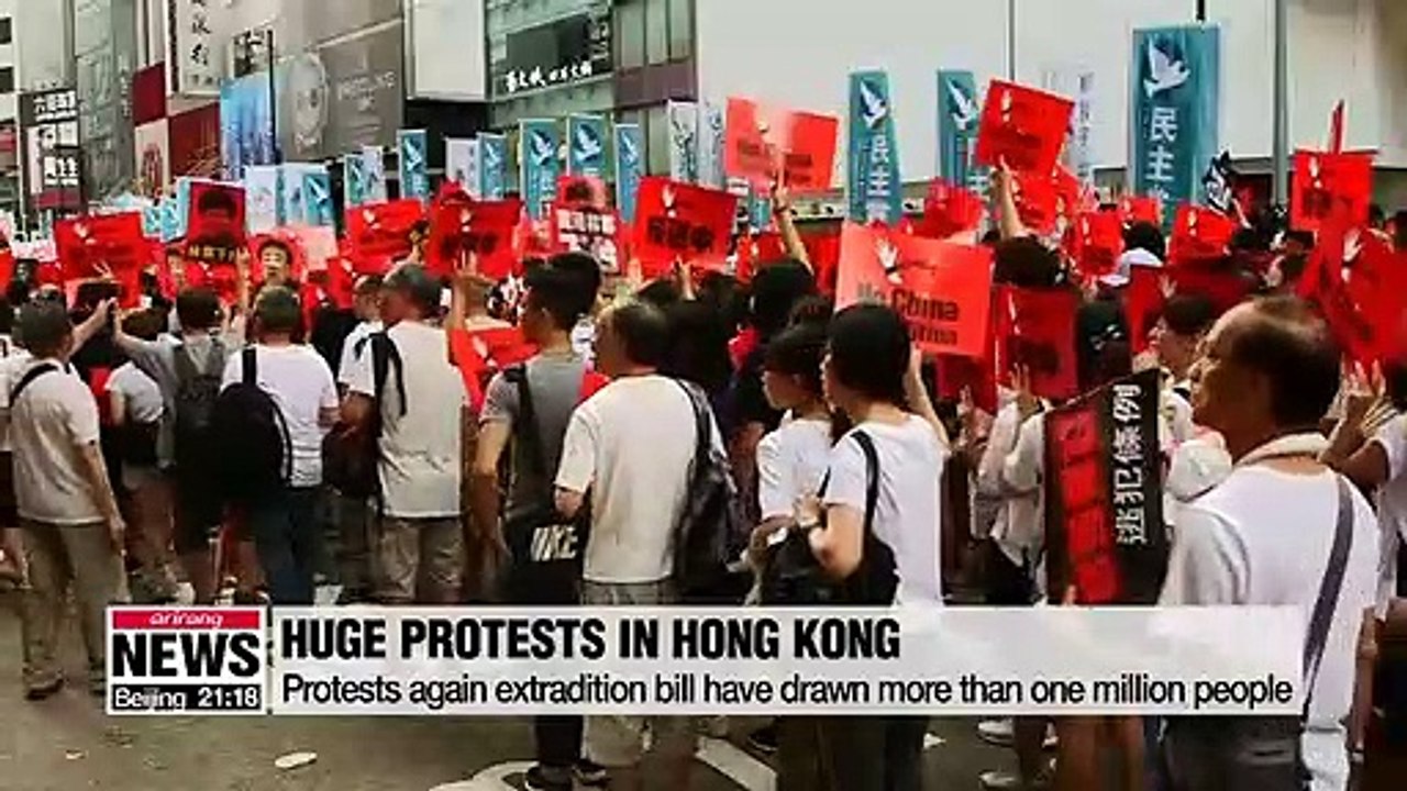 More than a million people in Hong Kong protest extradition bill