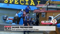 Preparations underway to lift sunken boat that capsized in Danube