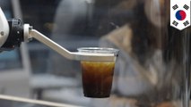 South Korean coffee shop uses robot baristas to brew coffee