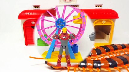 Giant Centipede Insect Toy Monster Thomas Chuggington Tayo the Small Bus Garage & Iron Man