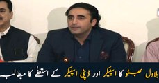 Bilawal Bhutto demands resignation from speaker and deputy-speaker of National Assembly