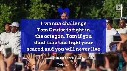 Justin Bieber Says He Wants to Fight Tom Cruise