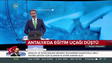 Antalya'da eğitim uçağı düştü