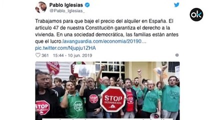 Iglesias dice que lucha por bajar el alquiler y Twitter le devora: "¡Alquila habitaciones en Galapagar!"