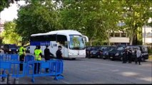 La Selección de Suecia Llega al Santiago Bernabéu