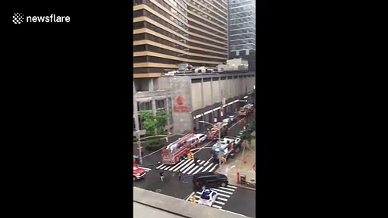 Helicopter crash in Manhattan draws huge response from fire department, shutting down 7th Ave