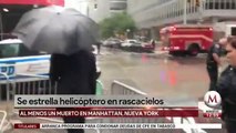 Se estrella helicóptero en rascacielos de Nueva York