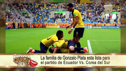 La familia de Gonzalo Plata lista para el partido