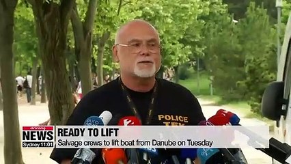 Download Video: Salvage crews to lift boat from Danube on Tuesday