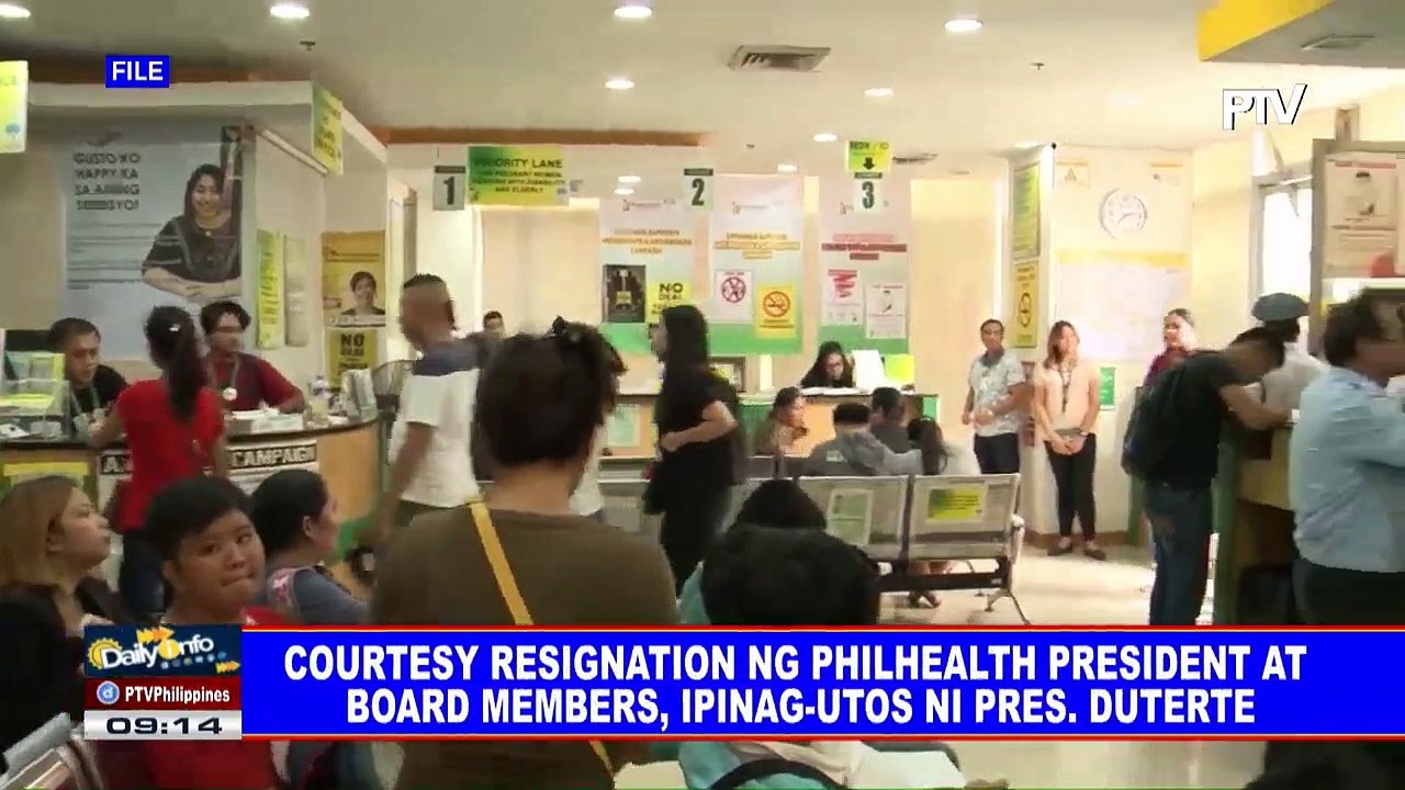 Courtesy resignation ng PhilHealth president at board members, ipinag-utos ni Pres. #Duterte