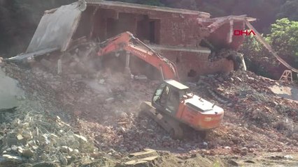 RİZE FIRTINA VADİSİ'NDE KAÇAK YAPILARIN YIKIMI BAŞLADI-EK 2