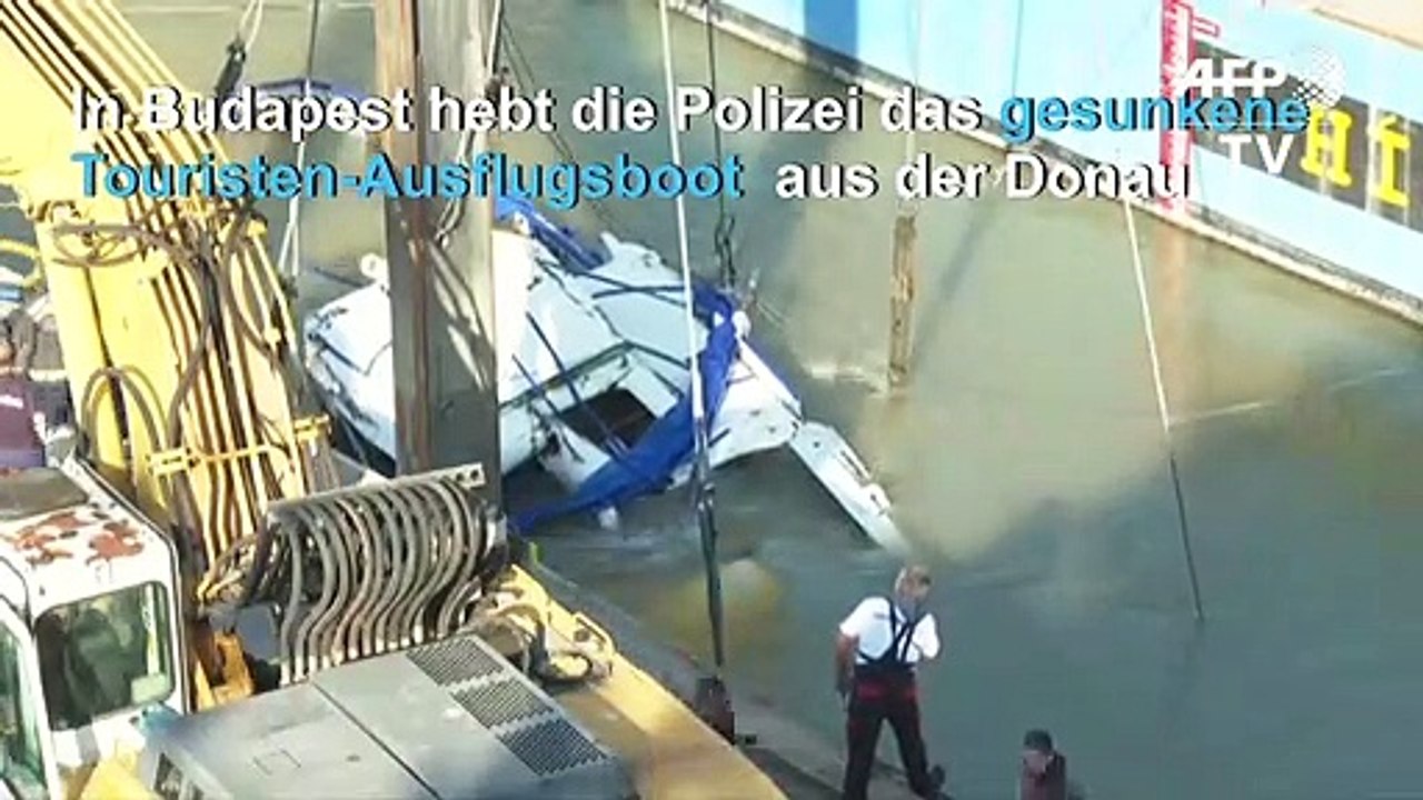 Budapest: gesunkenes touristenschiff aus donau gehoben